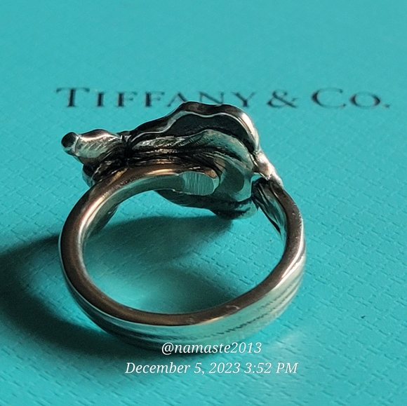 1885 Tiffany &Company IRIS Spoon Ring in Sterling Silver #55 - Picture 4 of 15